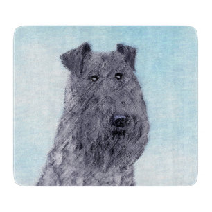 Kerry Blue Terrier Malerei Niedliche Original Dog Schneidebrett