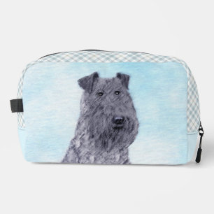 Kerry Blue Terrier Malerei Niedliche Original Dog Waschbeutel