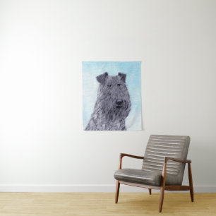 Kerry Blue Terrier Malerei Süße Original-Hunde-Kun Wandteppich