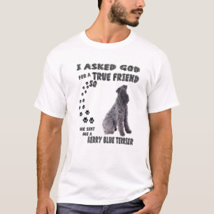 Kerry Blue Terrier Quote Mom Dad Art, Irish Blue T T-Shirt