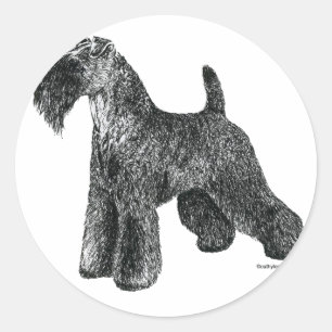 Kerry Blue Terrier Runder Aufkleber