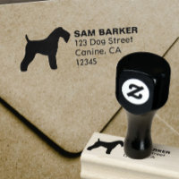 Kerry Blue Terrier Silhouette Rücksendeadresse