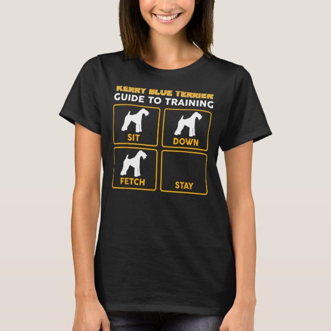 Kerry Blue Terrier T - Shirt Funny Guide to Traini (Vorderseite)