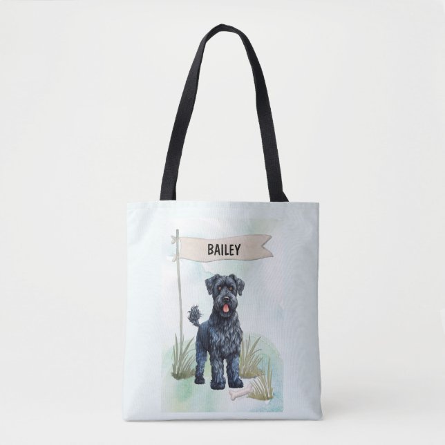 Kerry Blue Terrier Wasserfarben Personalisiert  (Vorderseite)