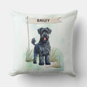Kerry Blue Terrier Wasserfarben personalisiert  Kissen