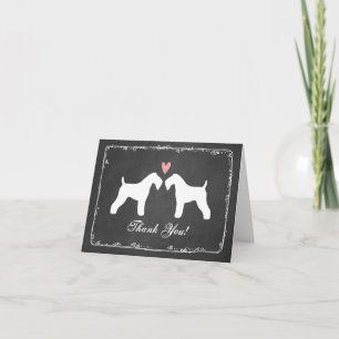 Kerry Blue Terriers Wedding Vielen Dank Dankeskarte