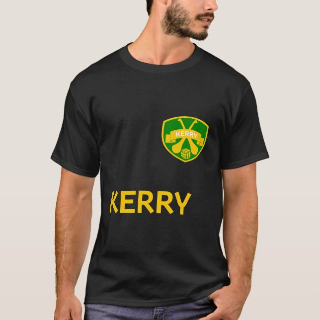 Kerry - Fußball und Hurling Long Sleeve Jersey T-Shirt (Vorderseite)