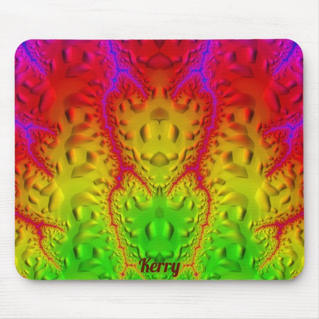 KERRY ~ Zany Shades Lila Green Yellow Mousepad (Vorne)