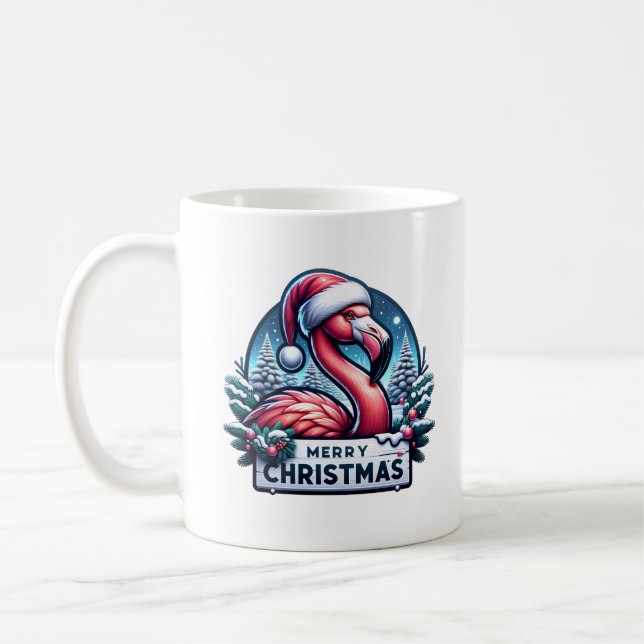 Kerst Flamingo Kaffeetasse (Links)
