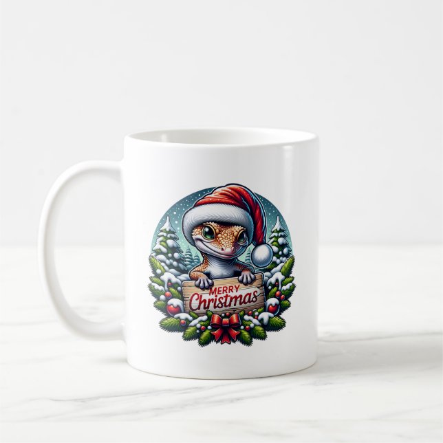 Kerst Gekko Kaffeetasse (Links)