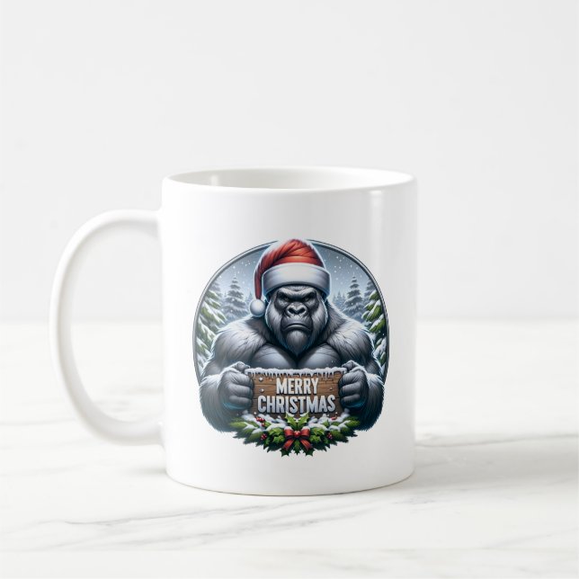 Kerst Gorilla Kaffeetasse (Links)