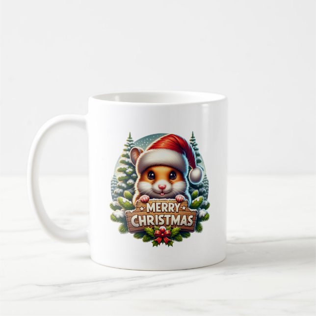 Kerst Hamster Kaffeetasse (Links)