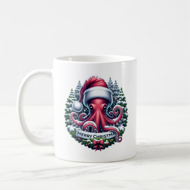 Kerst Octopus Kaffeetasse (Links)