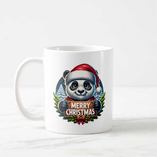 Kerst Panda Kaffeetasse (Links)