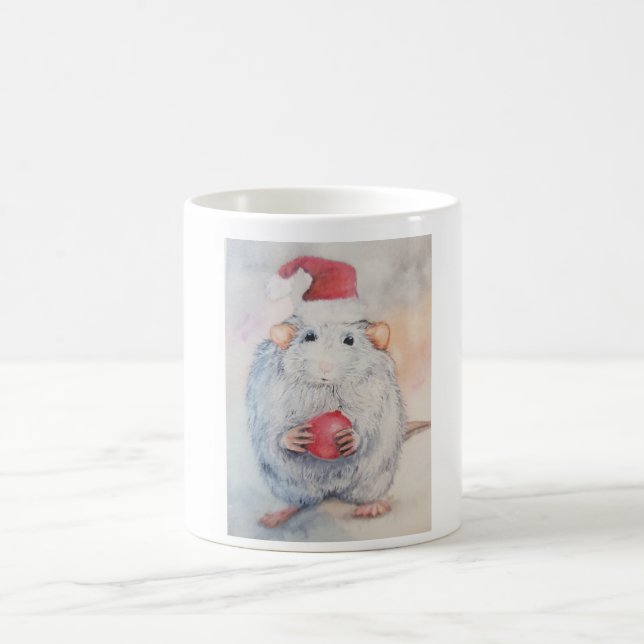 Kerst Schattige Muis met rode kerstboom speelgoed Tasse (Mittel)