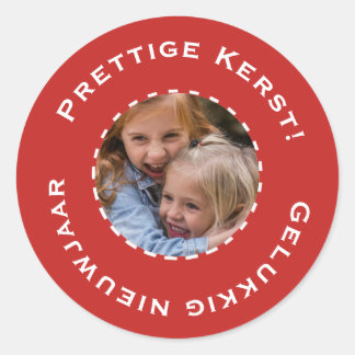 Kerst sticker met foto