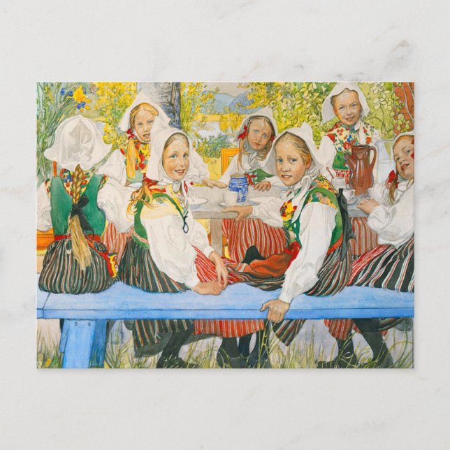 Kerstis Geburtstag von Carl Larsson Postkarte (Vorderseite)