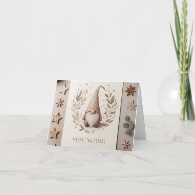 Kerstkaart kabouter feiertagskarte (Vorderseite)