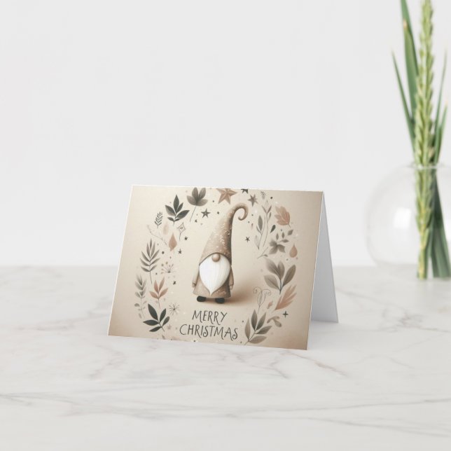 Kerstkaart kabouter feiertagskarte (Vorderseite)