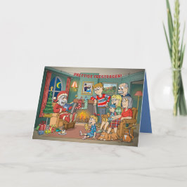 Kerstverhalen van de kerstman voor de hele familie feiertagskarte