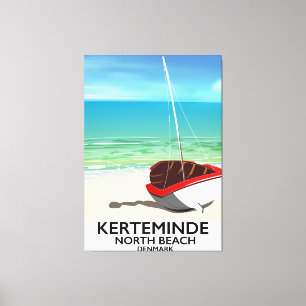 Kerteminde North Beach Denmark Reiseplakat Leinwanddruck