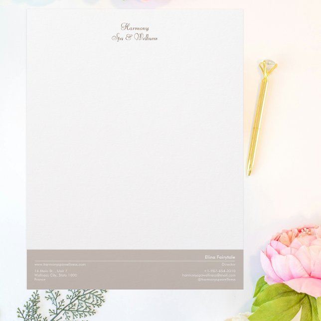 Kerze, Brush, Wellness-Center & Wellness Letterhea Briefbogen (Von Creator hochgeladen)