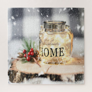 Kerze, Holly Berry, Urlaub Puzzle