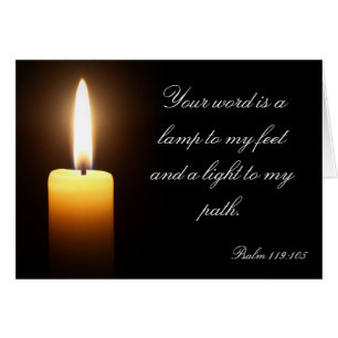 Kerze in der dunklen Karte