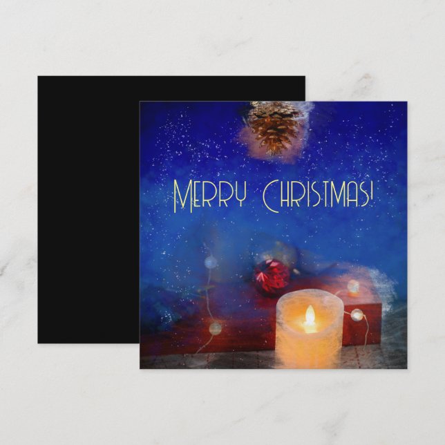 Kerze in der Weihnachtsnachtsnacht (Vorne/Hinten)