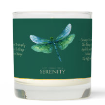 Kerze 'Serenity Dragonfly' mit Duft