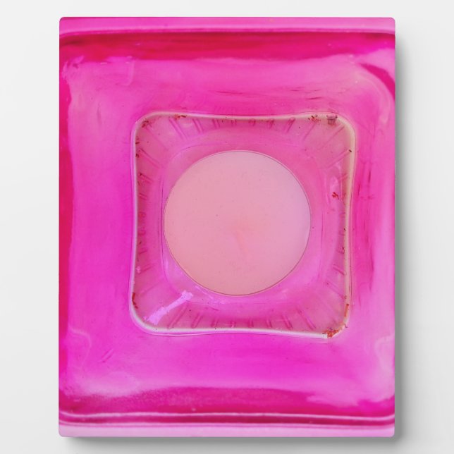 Kerze, süß rosa Liebe Kerzenlicht Fotoplatte (Vorderseite)