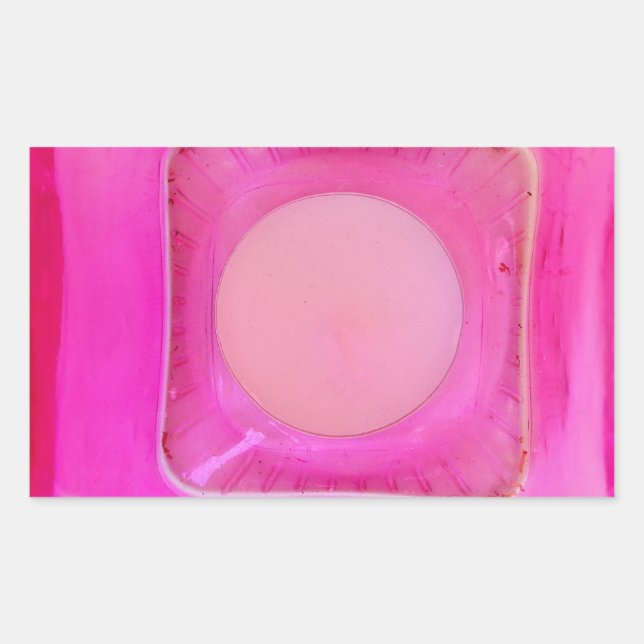 Kerze, süß rosa Liebe Kerzenlicht Rechteckiger Aufkleber (Vorderseite)
