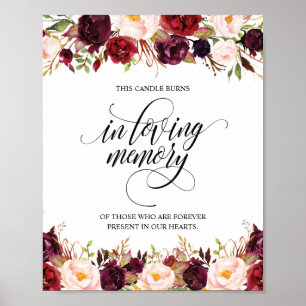 Kerze zum Gedenken an Verstorbene - In Liebe und E Poster