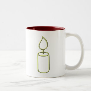 Kerze Zweifarbige Tasse