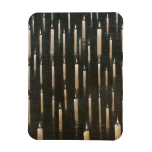 Kerzen am Udaipur-See Indien 2012 Magnet