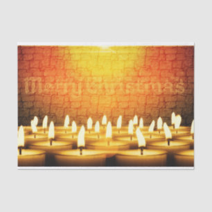 Kerzen brennen - Frohe Weihnachten Seidenpapier