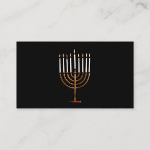 Kerzen Chanukkas Chanukah Hanukah Hannukah Menorah Visitenkarte