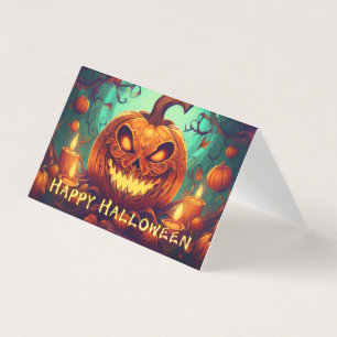 Kerzen des gezahnten Kürbis leuchten Halloween-Kun