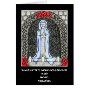 Kerzen-Dreiergruppenkarte