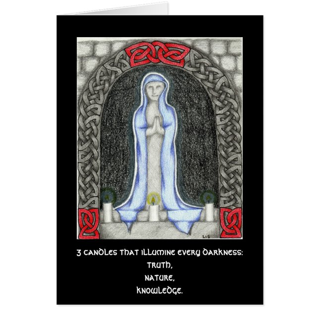 Kerzen-Dreiergruppenkarte (Vorne)