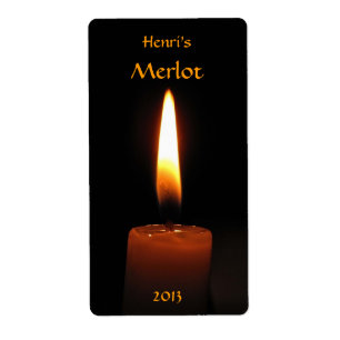Kerzen-Flammen-Wein-Aufkleber