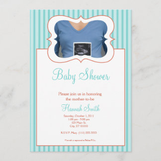 Kerzen - Foto Babydusche TR Einladung