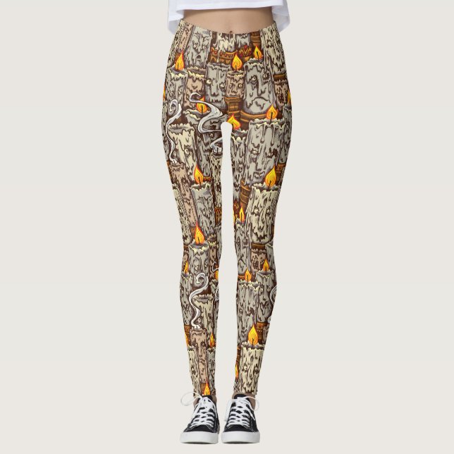 Kerzen-Geschöpf-Leggings Leggings (Vorderseite)