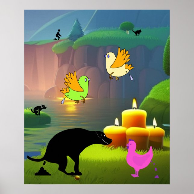 Kerzen helfen nicht beim Kack Poster (Vorne)