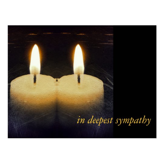 kerzen "in deepest sympathy" postkarte