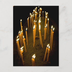 Kerzen in einer Kirche angezündet, Armenien Postkarte
