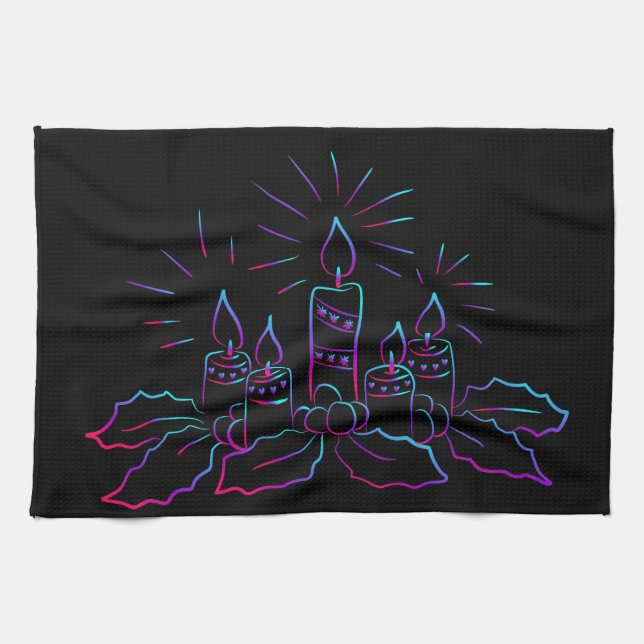 Kerzen Küchentücher (Horizontal)