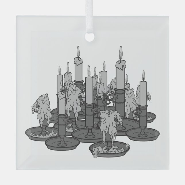 Kerzen Ornament Aus Glas (Vorderseite)