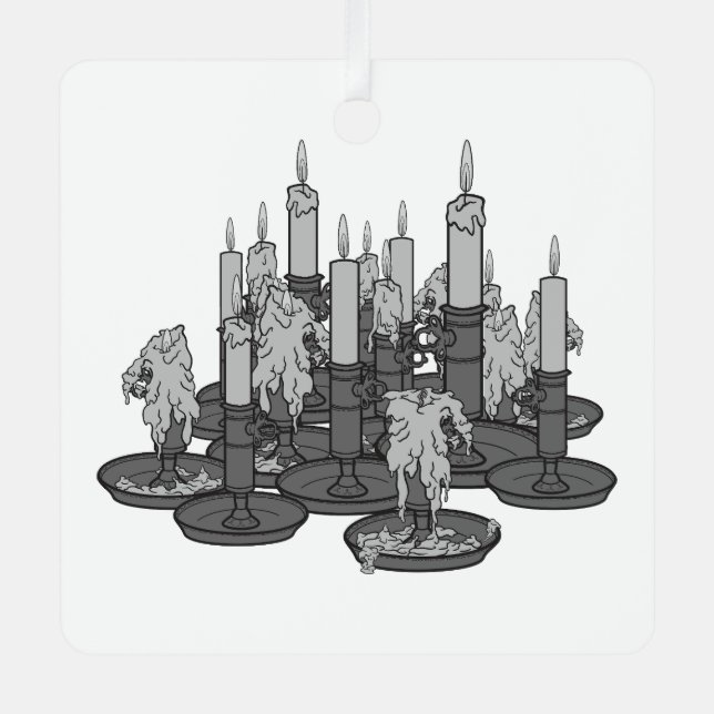 Kerzen Ornament Aus Metall (Vorderseite)