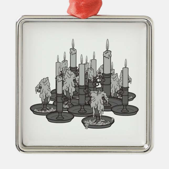 Kerzen Ornament Aus Metall (Vorne)